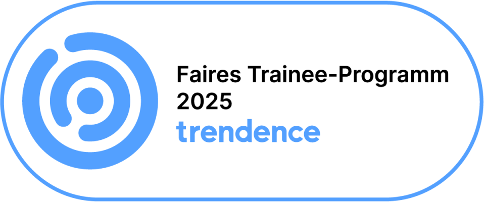 Das Trainee-Programm #MVacademics ist als "Faires Trainee-Programm 2025" ausgezeichnet. Das Programm überzeugt mit strukturiertem Onboarding, verantwortungsvollen Aufgaben bis hin zur Begleitung durch unsere Mentorinnen und Mentoren.